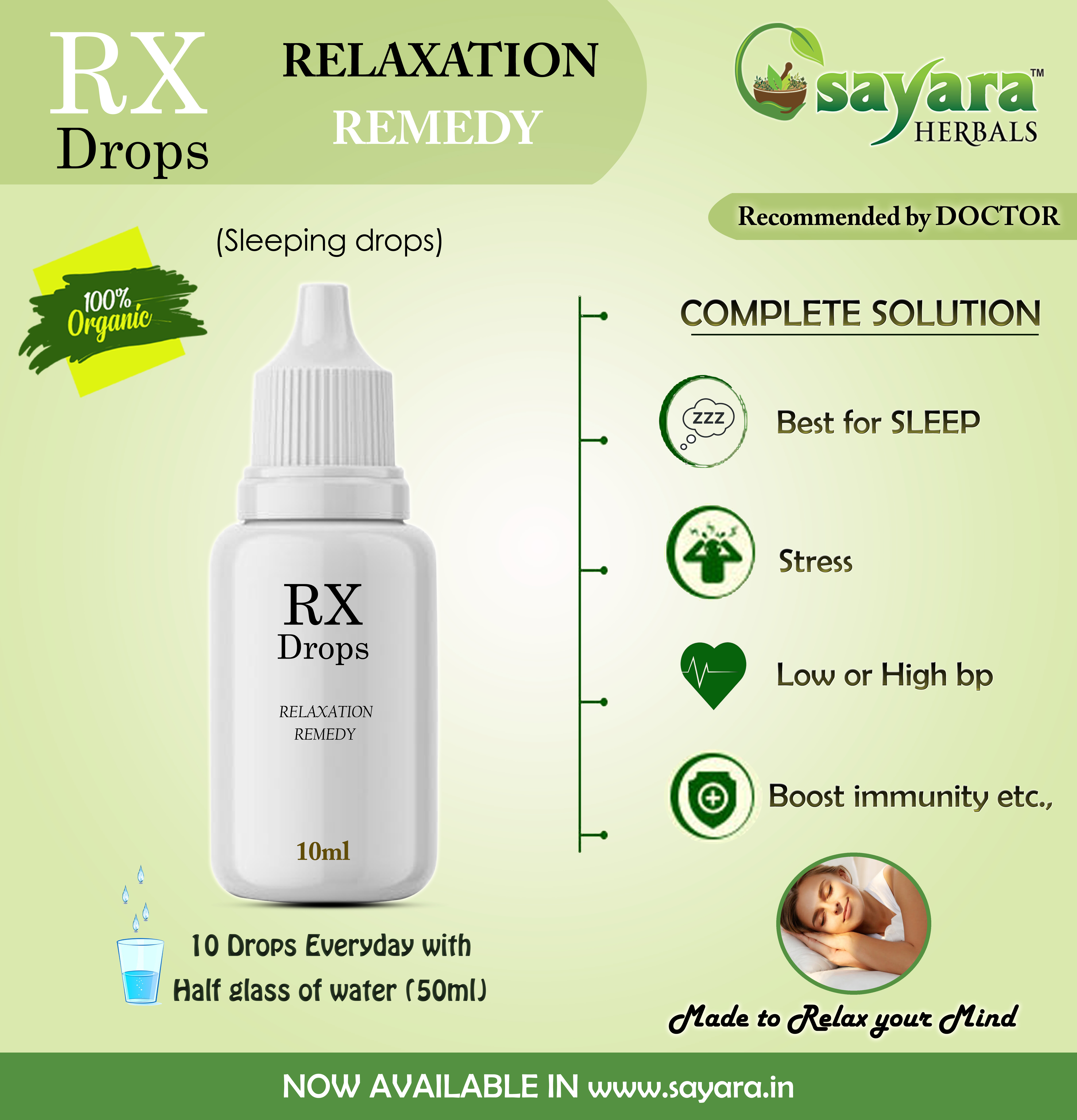 RX DROPS (Sleeping drops) RELAXATION REMEDY