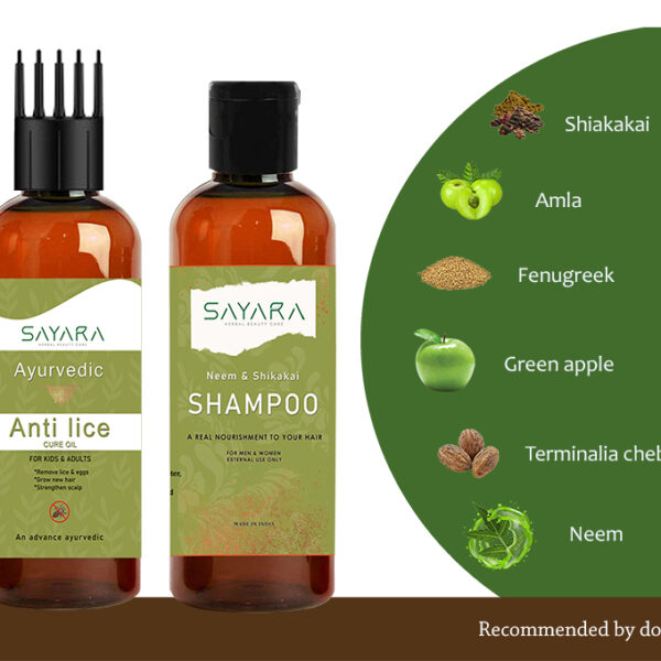 Anti lice & Shampoo pack of 2 combo set. Get rid of lice just in 24hours