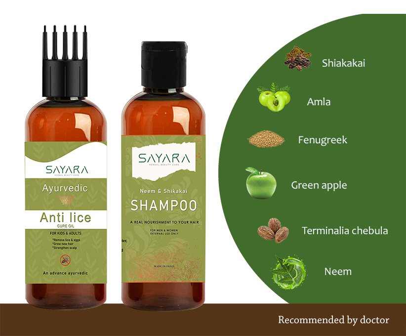 Anti lice & Shampoo pack of 2 combo set. Get rid of lice just in 24hours