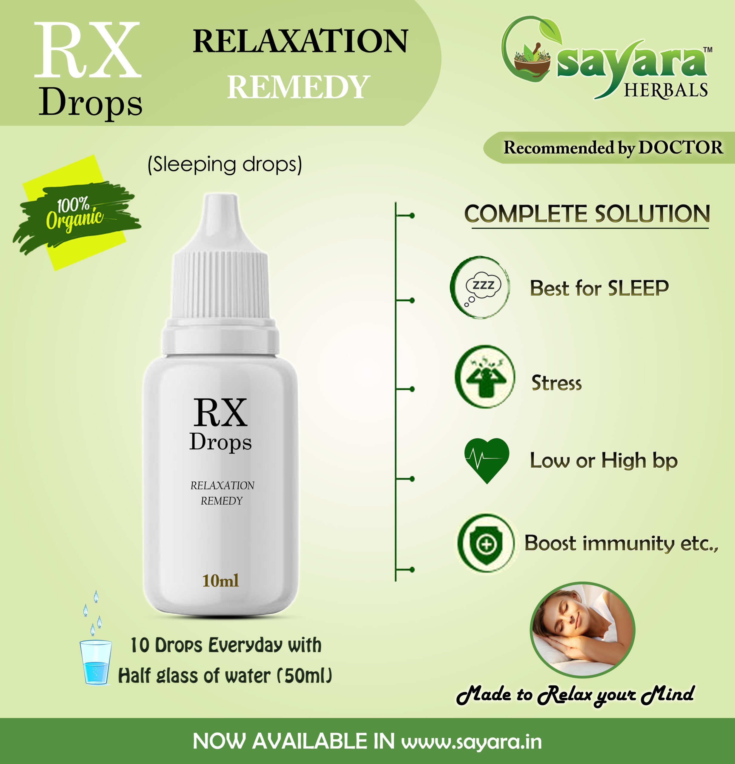 RX DROPS (Sleeping drops) RELAXATION REMEDY