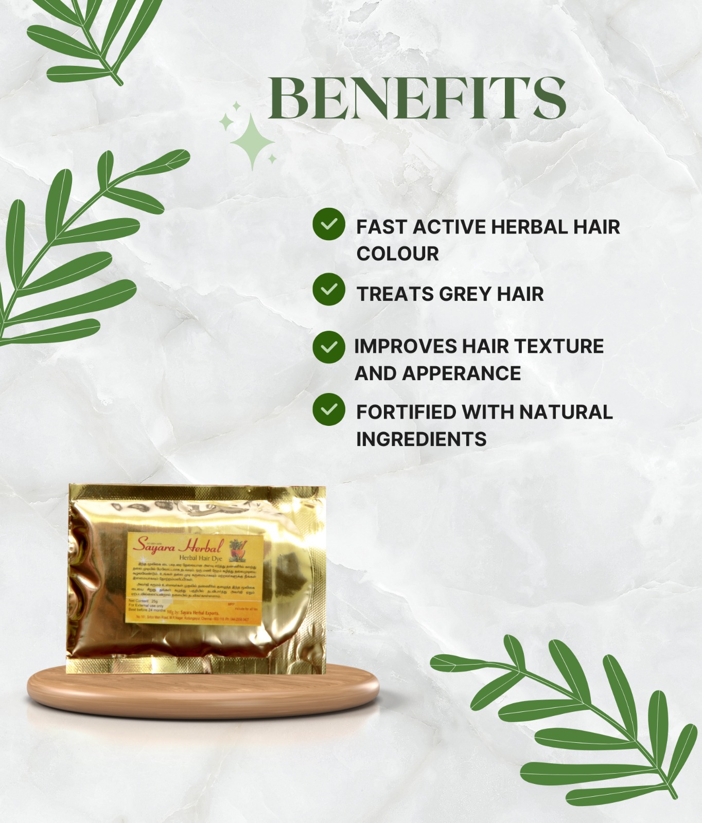 Organic Herbal Hair Dye (50gm) - Image 3